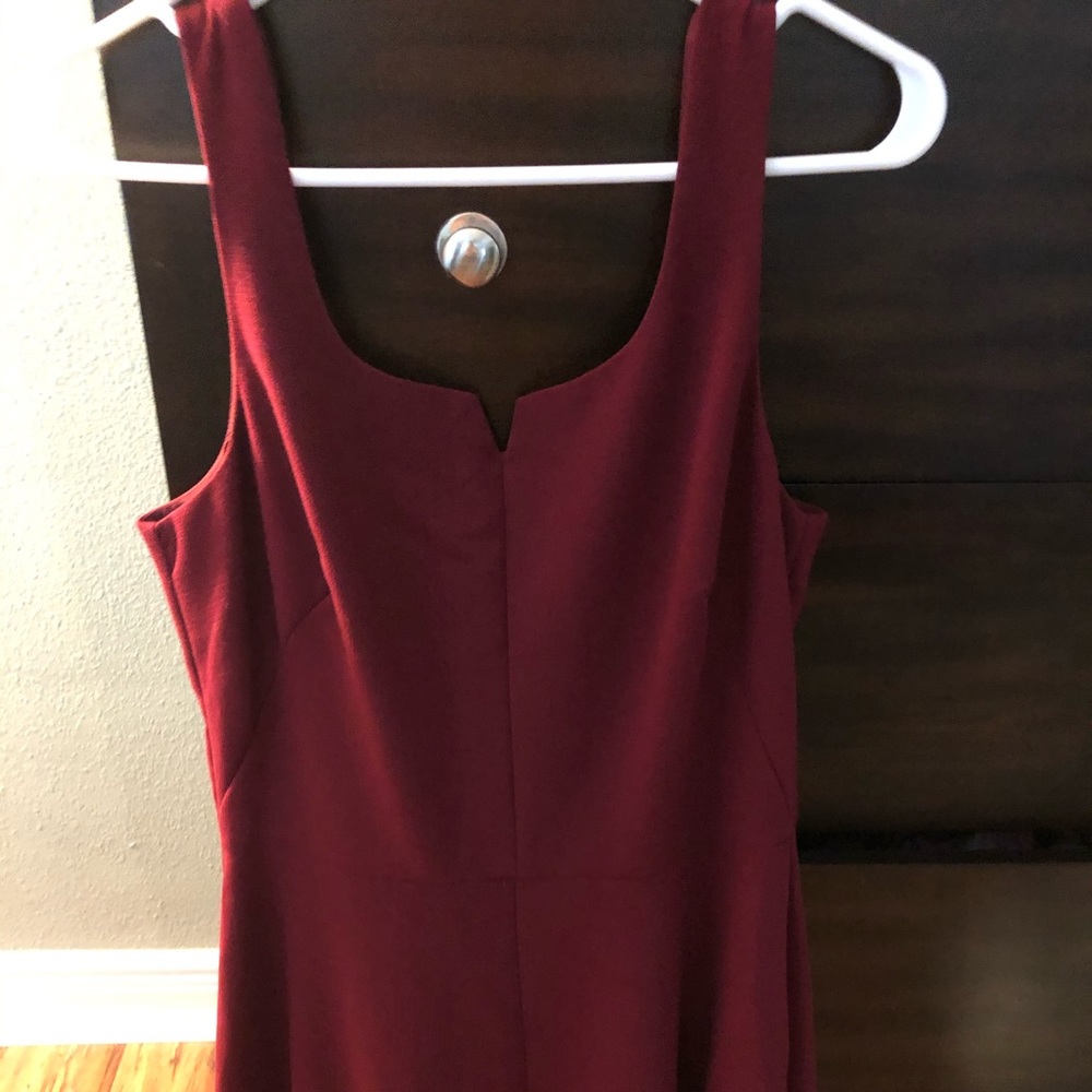 The Limited burgundy sleeveless dress.